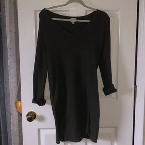 army green sweater dress